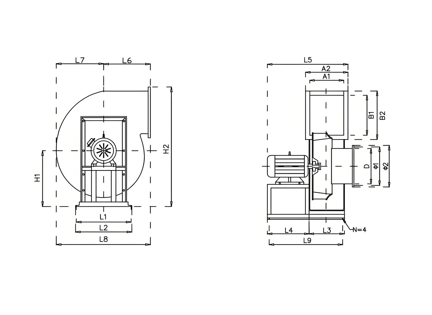 防腐蚀风机安装图