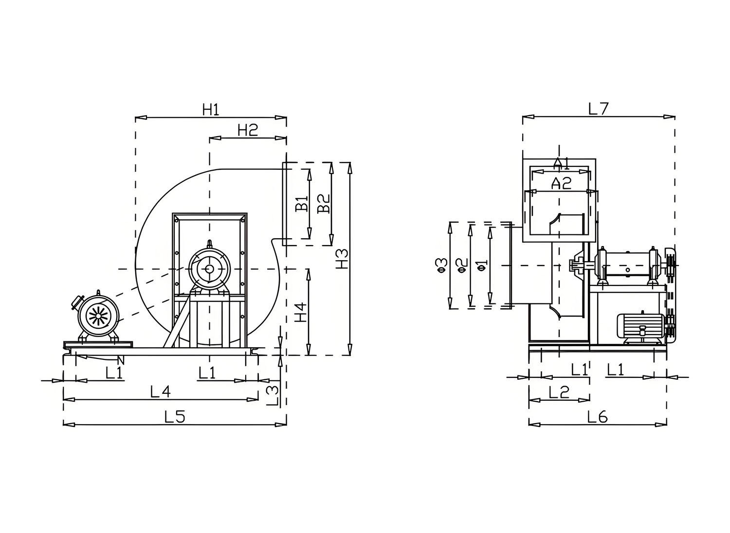 塑料离心风机安装图