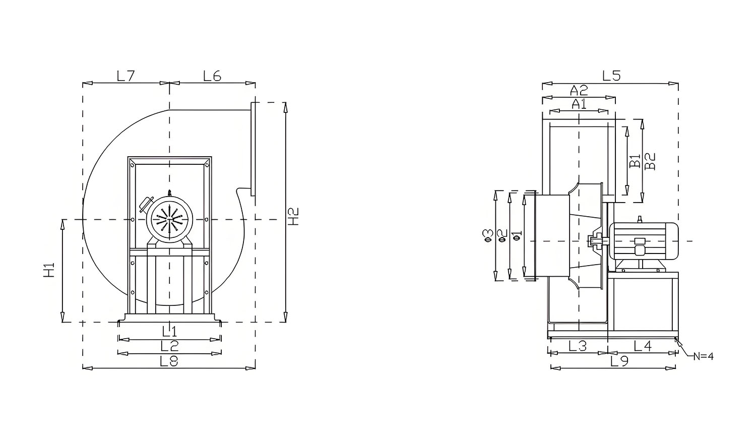 防腐通风机安装图